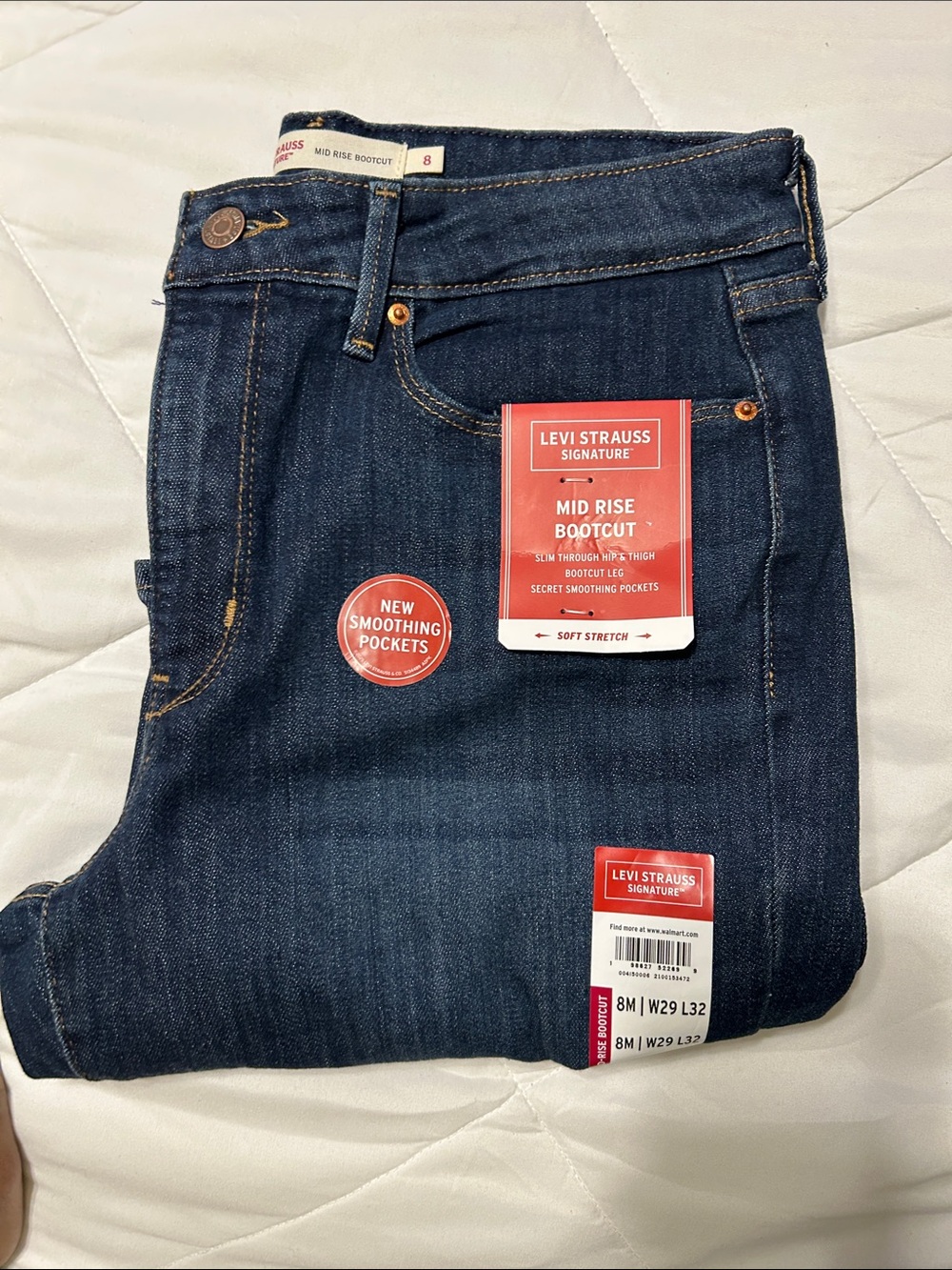 Levi's Dark Blue Mid Rise Bootcut Jeans